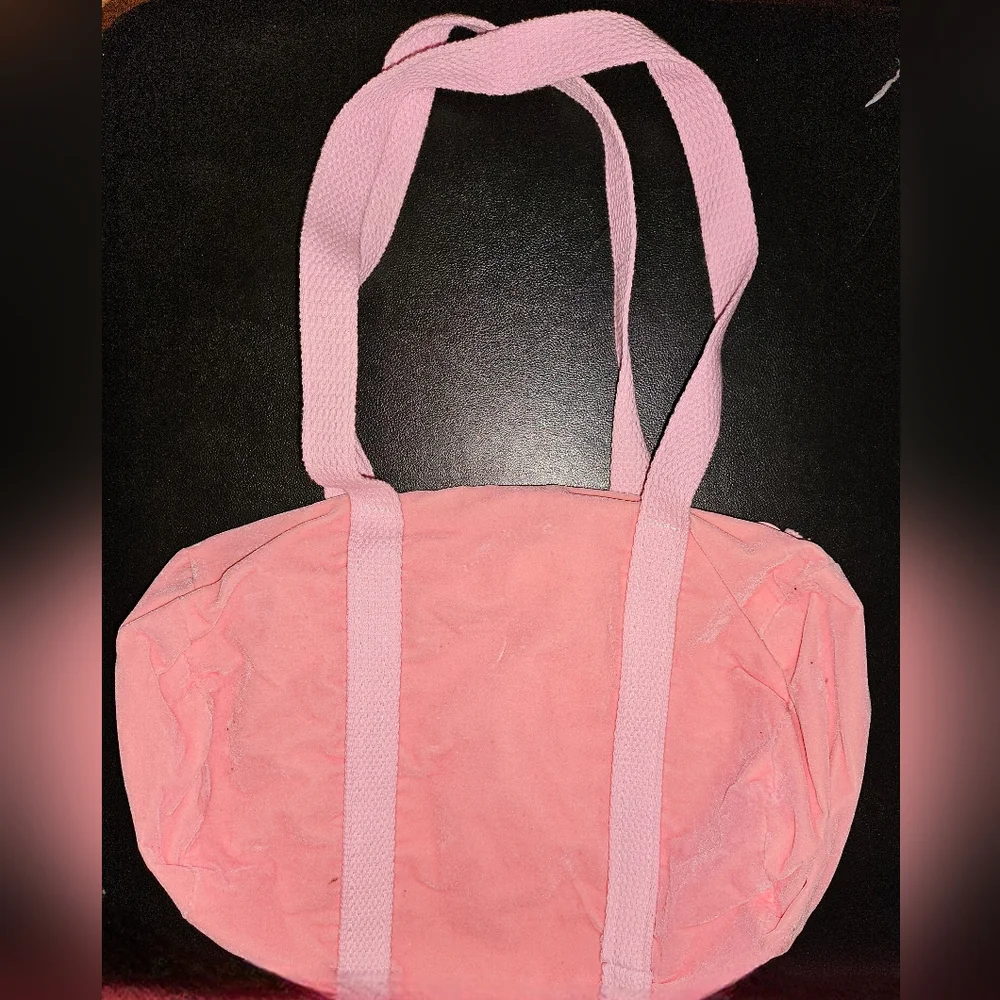 New Soft Velvety Pink Dance Bag Approx 14x10